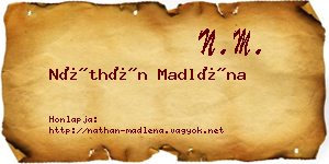 Náthán Madléna névjegykártya