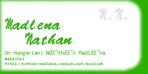 madlena nathan business card